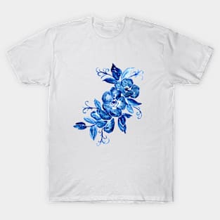 Blue Flower Ornaments T-Shirt